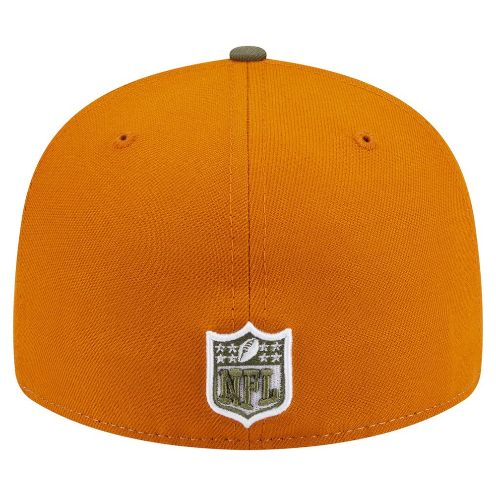 Miami Dolphins New Era Two-Tone Color Pack Split Panel 59FIFTY Fitted Hat - Olive/Brown - NFL