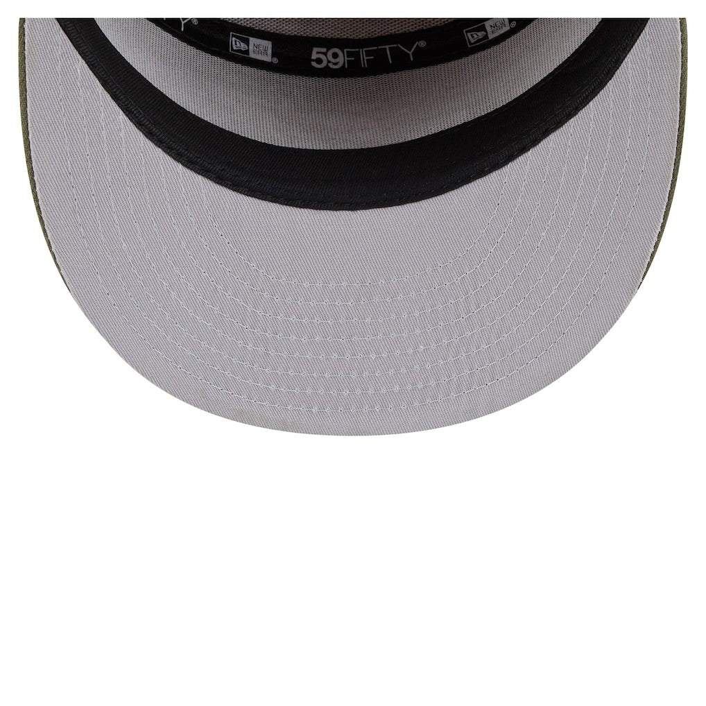 Miami Dolphins New Era Two-Tone Color Pack Split Panel 59FIFTY Fitted Hat - Olive/Brown - NFL