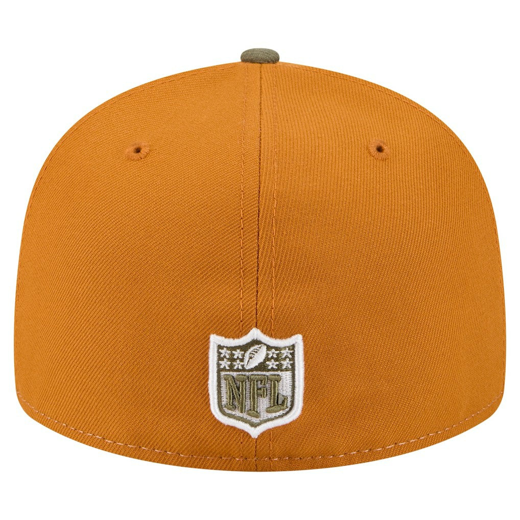Kansas City Chiefs New Era Two-Tone Color Pack Split Panel 59FIFTY Fitted Hat - Olive/Brown - NFL