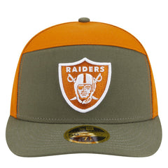 Las Vegas Raiders New Era Two-Tone Color Pack Split Panel 59FIFTY Fitted Hat - Olive/Brown - NFL