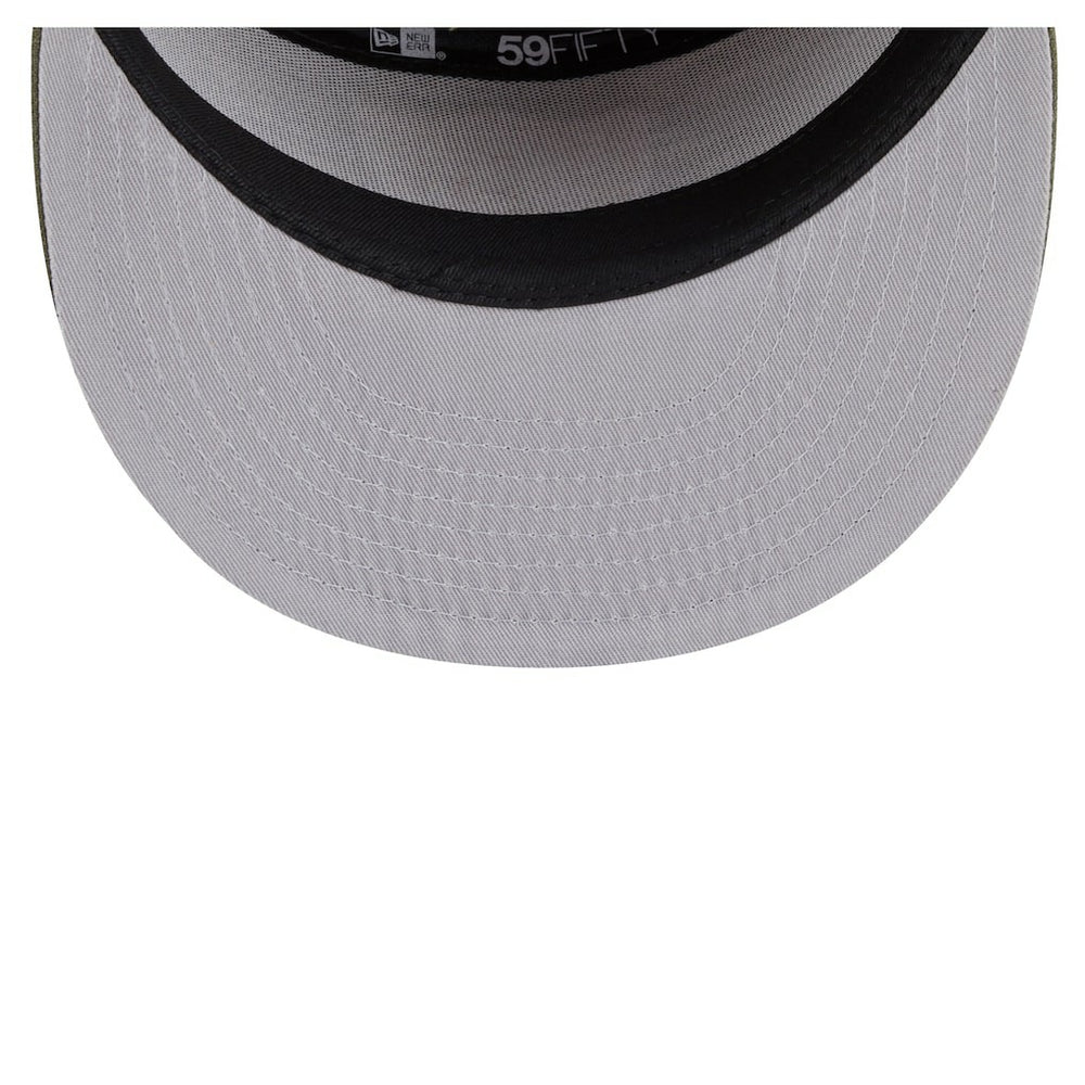 Las Vegas Raiders New Era Two-Tone Color Pack Split Panel 59FIFTY Fitted Hat - Olive/Brown - NFL