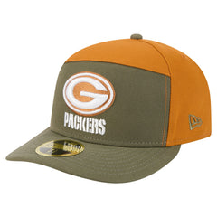 Green Bay Packers New Era Two-Tone Color Pack Split Panel 59FIFTY Fitted Hat - Olive/Brown - NFL