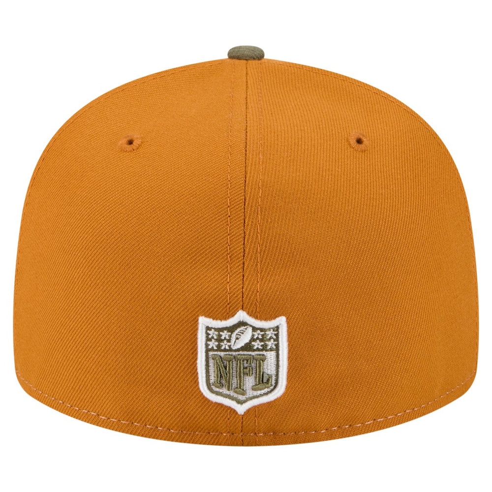 Green Bay Packers New Era Two-Tone Color Pack Split Panel 59FIFTY Fitted Hat - Olive/Brown - NFL