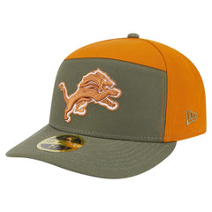 Detroit Lions New Era Two-Tone Color Pack Split Panel 59FIFTY Fitted Hat - Olive/Brown - NFL