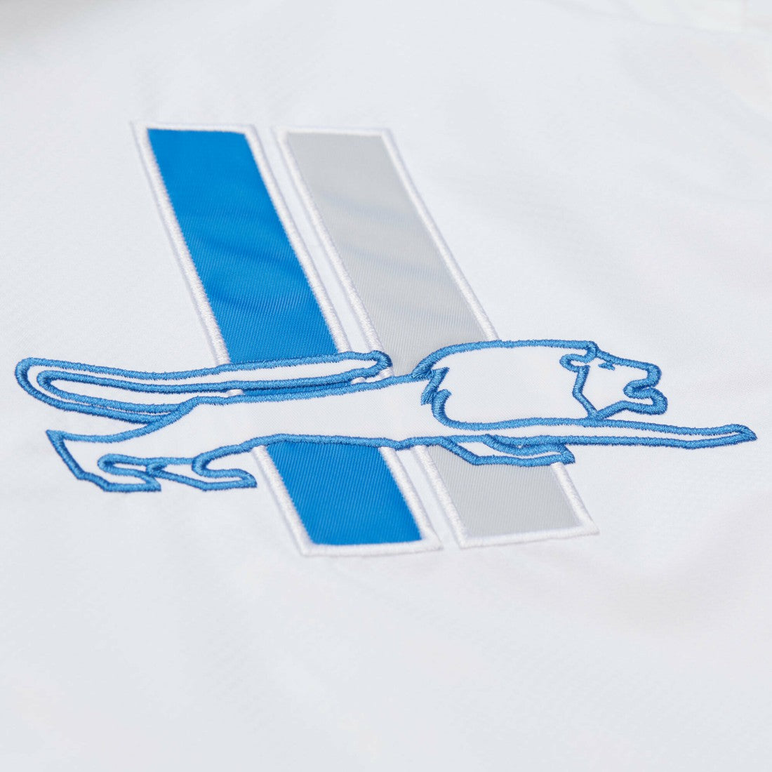 Detroit Lions Vintage Logo Coaches Full-Snap Hoodie Jacket - White - Mitchell & Ness