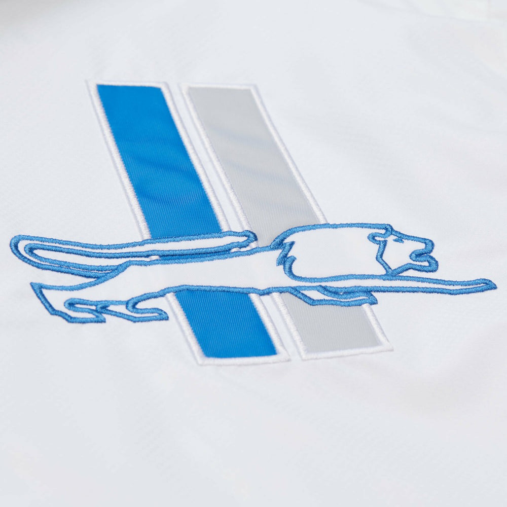 Detroit Lions Vintage Logo Coaches Full-Snap Hoodie Jacket - White - Mitchell & Ness