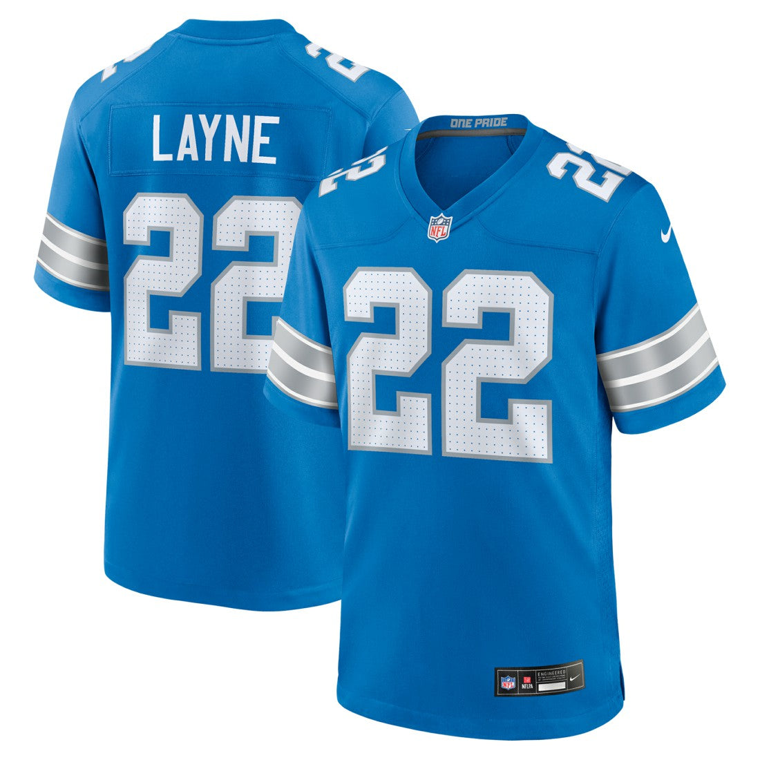 Bobby Layne Detroit Lions Retired Player Game Jersey - Blue - Nike