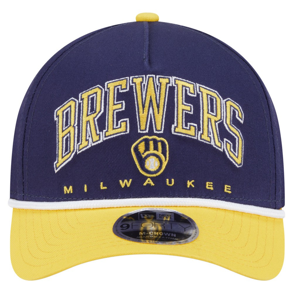 Milwaukee Brewers New Era Arch 9FORTY A-Frame M-Crown Adjustable Hat Online