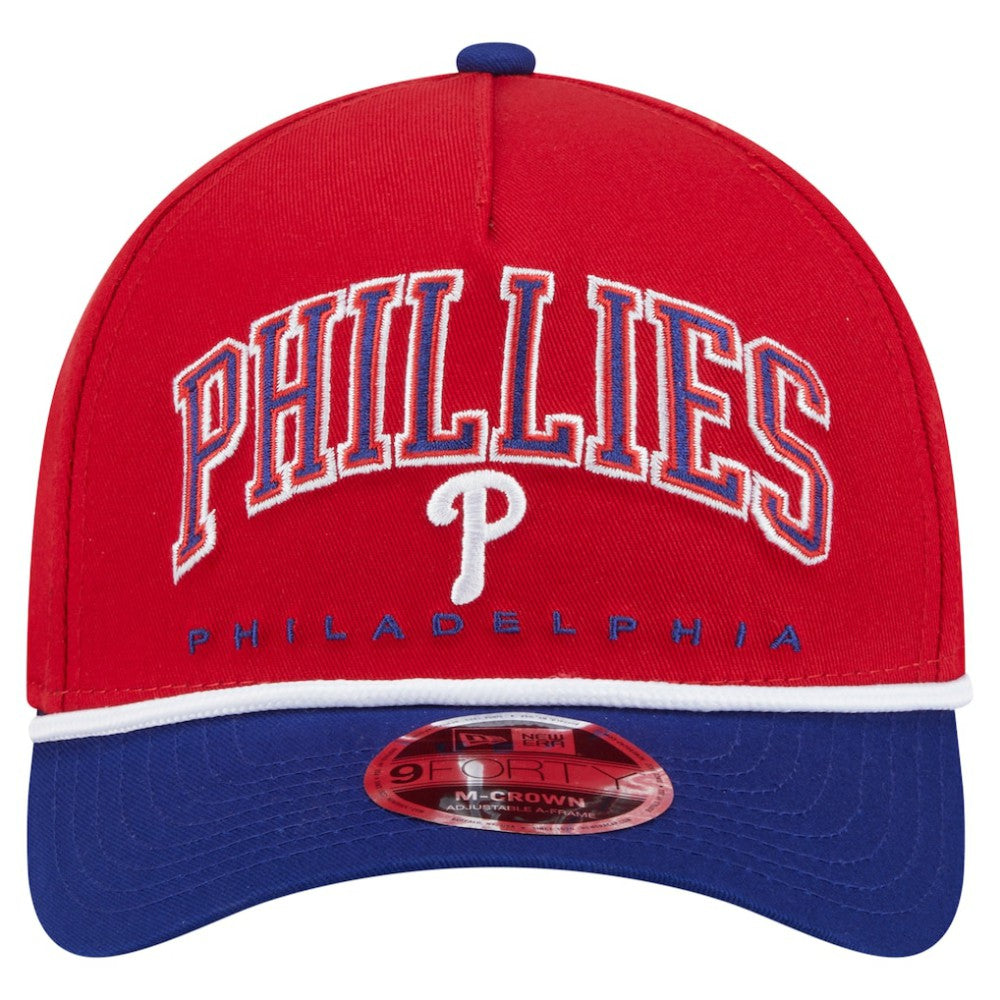 Philadelphia Phillies New Era Arch 9FORTY A-Frame M-Crown Adjustable Hat Discount