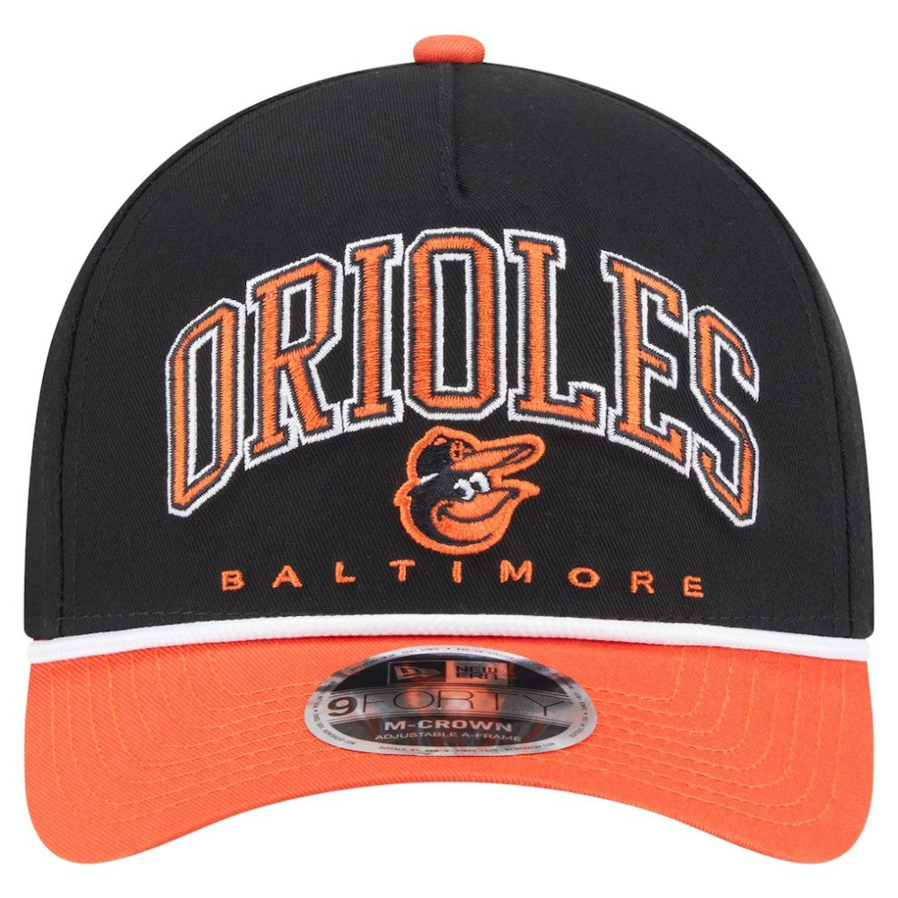 Baltimore Orioles New Era Arch 9FORTY A-Frame M-Crown Adjustable Hat Outlet