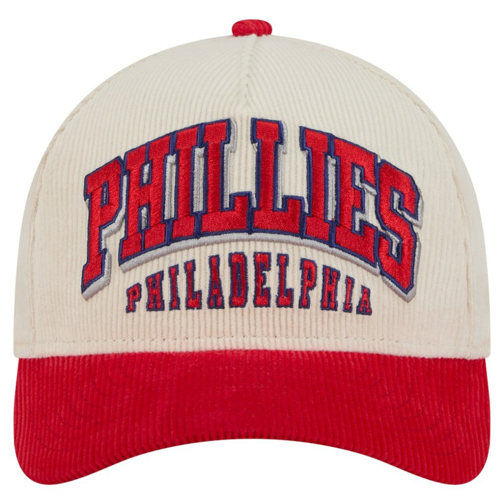 Philadelphia Phillies New Era Sided Corduroy 9FORTY A-Frame Adjustable Hat for sale