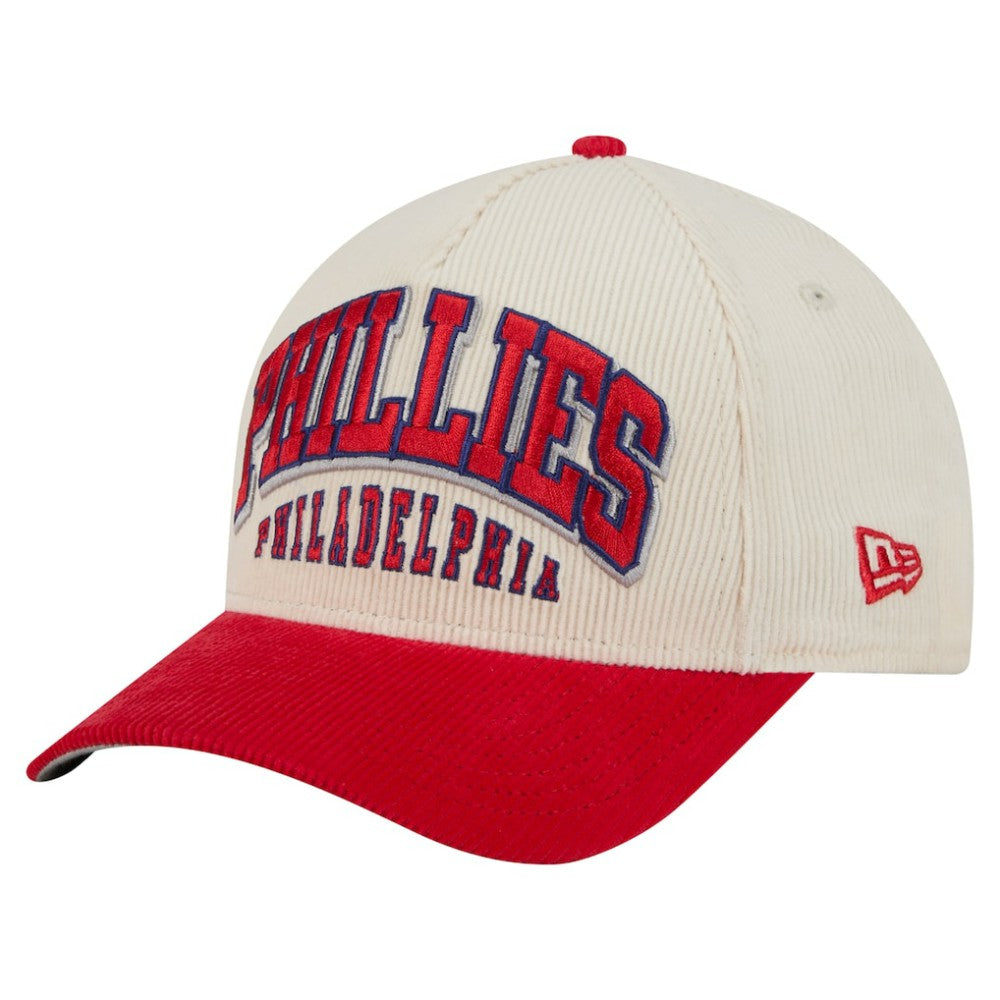 Philadelphia Phillies New Era Sided Corduroy 9FORTY A-Frame Adjustable Hat for sale