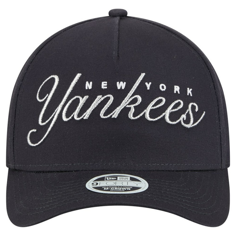 New York Yankees New Era Women's Metallic A-Frame 9FORTY Adjustable Hat Online