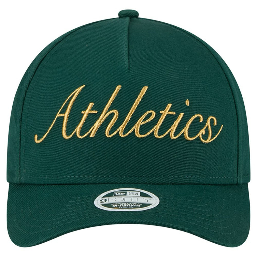 Athletics New Era Women's Metallic A-Frame 9FORTY Adjustable Hat for sale