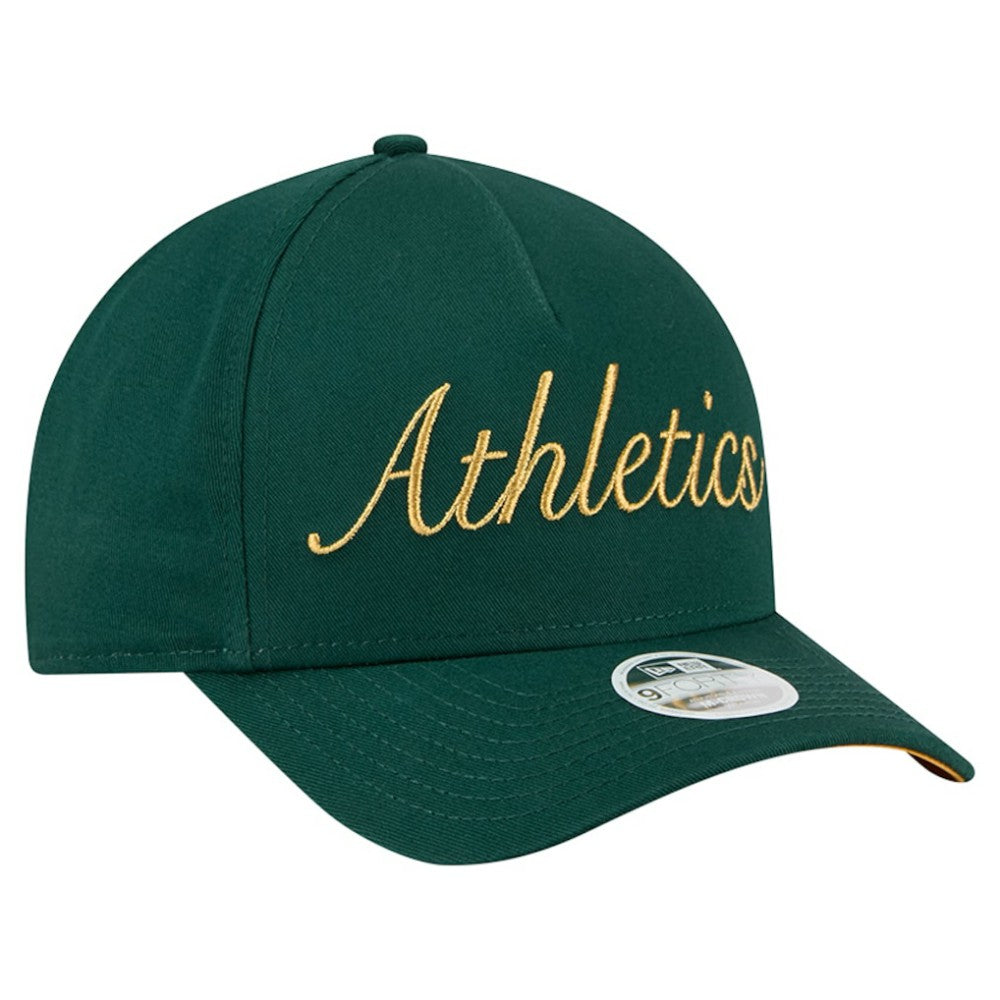 Athletics New Era Women's Metallic A-Frame 9FORTY Adjustable Hat for sale