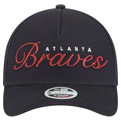 Atlanta Braves New Era Women's Metallic A-Frame 9FORTY Adjustable Hat Online