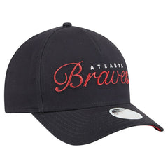 Atlanta Braves New Era Women's Metallic A-Frame 9FORTY Adjustable Hat Online