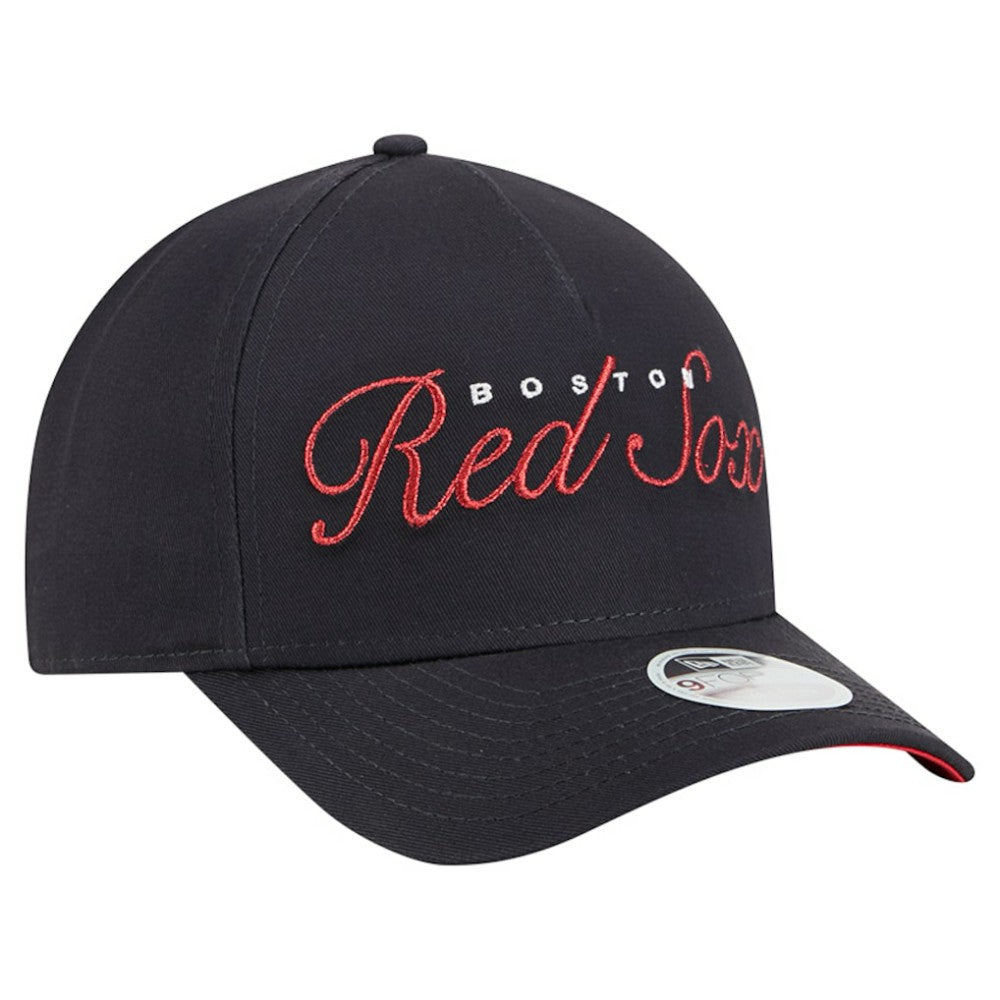 Boston Red Sox New Era Women's Metallic A-Frame 9FORTY Adjustable Hat Near Me