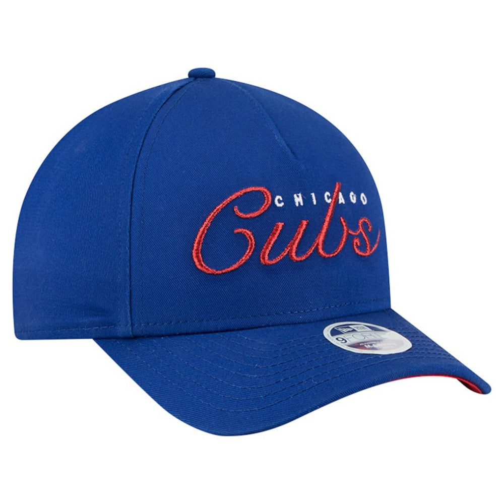 Chicago Cubs New Era Women's Metallic A-Frame 9FORTY Adjustable Hat Online
