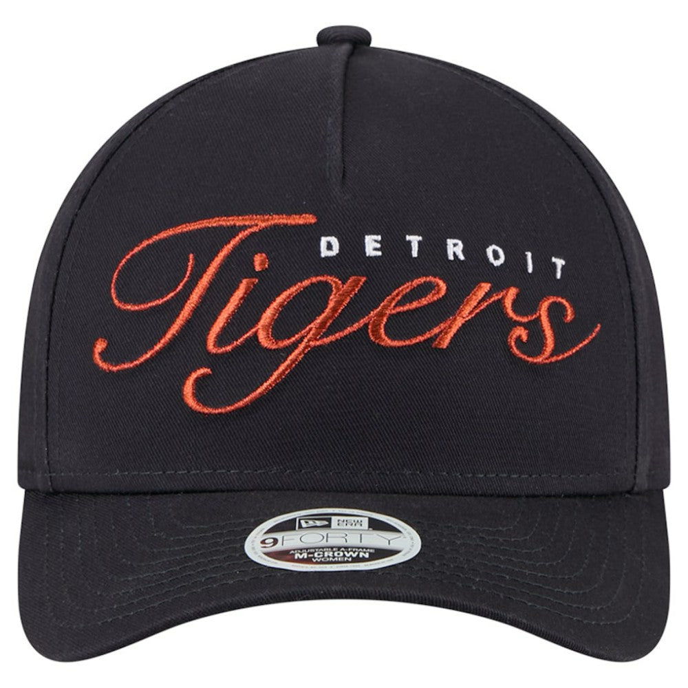 Detroit Tigers New Era Women's Metallic A-Frame 9FORTY Adjustable Hat for sale