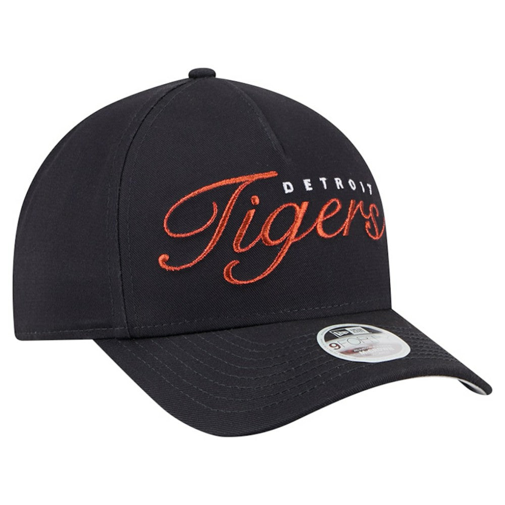 Detroit Tigers New Era Women's Metallic A-Frame 9FORTY Adjustable Hat for sale