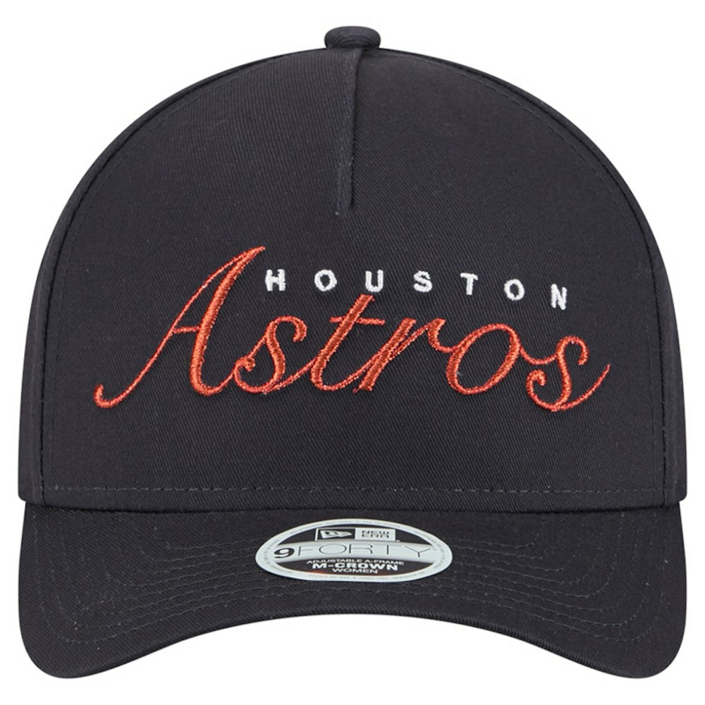 Houston Astros New Era Women's Metallic A-Frame 9FORTY Adjustable Hat for sale