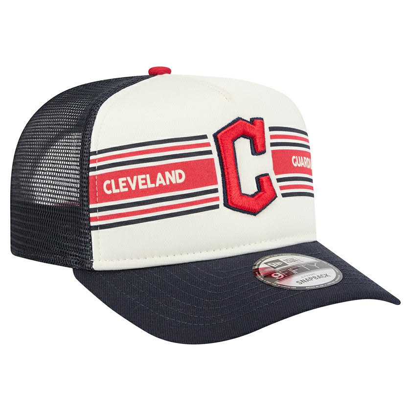 Cleveland Guardians New Era Banner A-Frame 9FIFTY Trucker Snapback Hat Sale