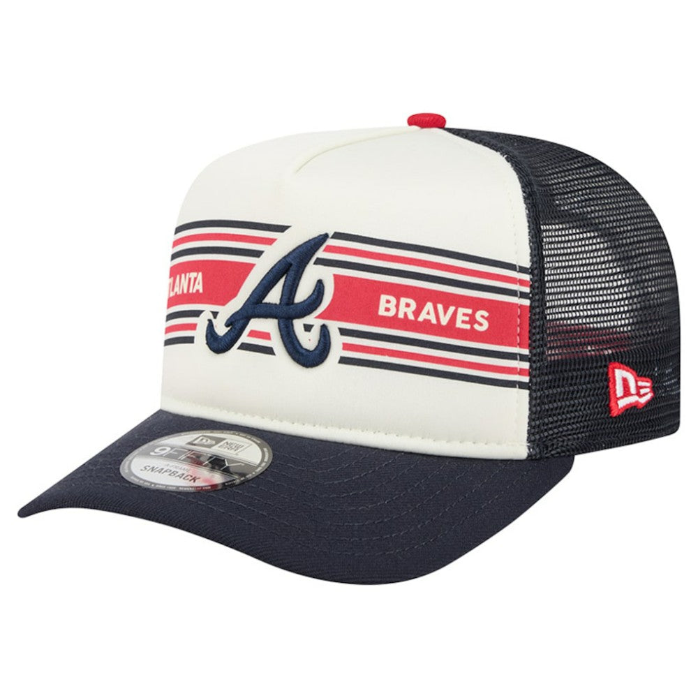 Atlanta Braves New Era Banner A-Frame 9FIFTY Trucker Snapback Hat Near Me