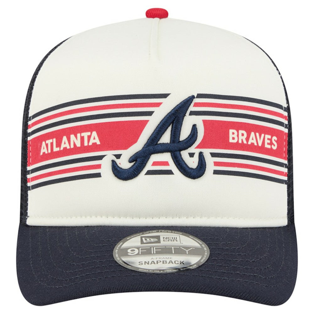 Atlanta Braves New Era Banner A-Frame 9FIFTY Trucker Snapback Hat Near Me