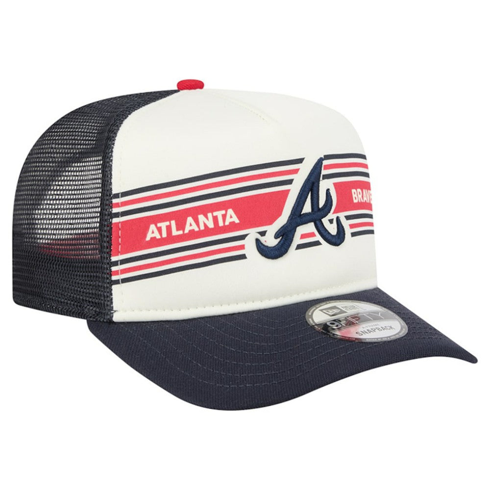 Atlanta Braves New Era Banner A-Frame 9FIFTY Trucker Snapback Hat Near Me