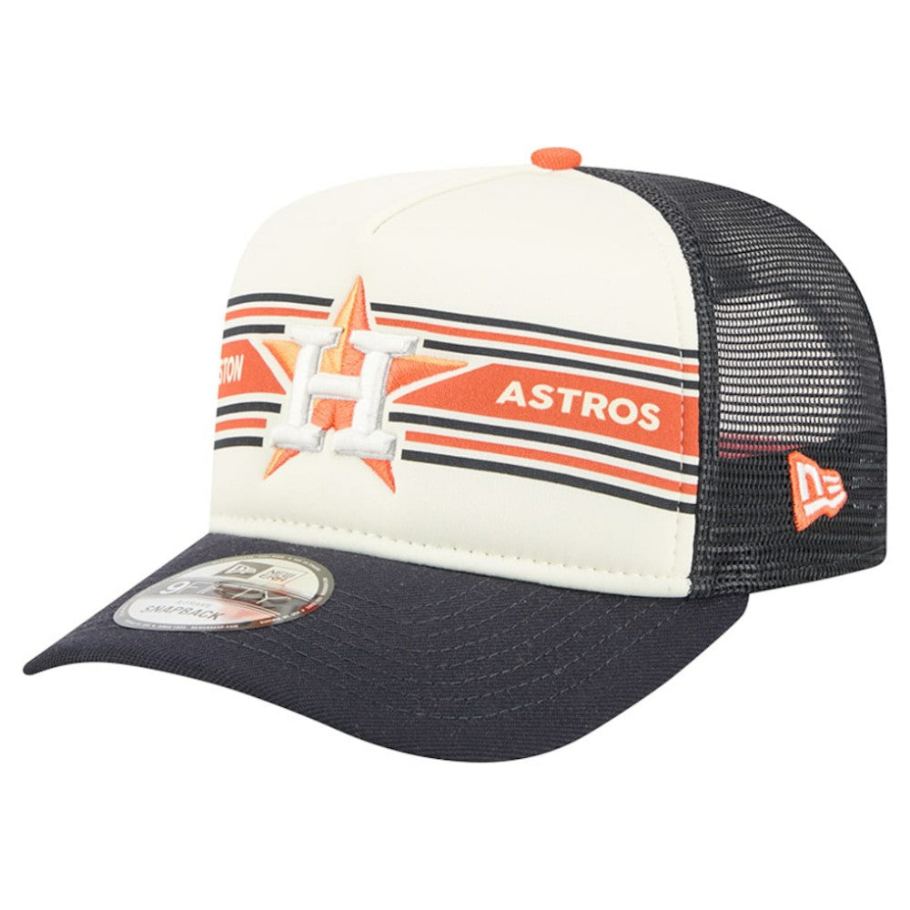 Houston Astros New Era Banner A-Frame 9FIFTY Trucker Snapback Hat Sale