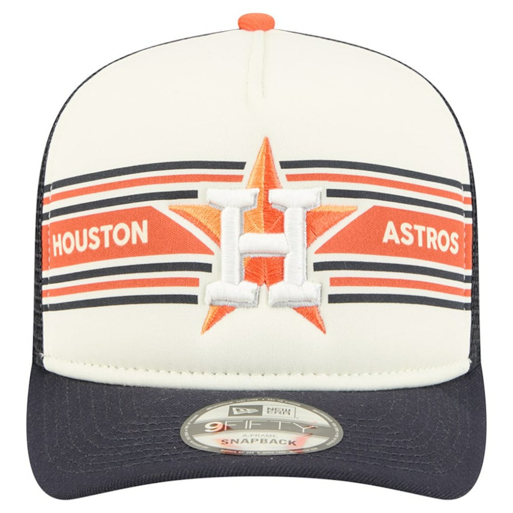 Houston Astros New Era Banner A-Frame 9FIFTY Trucker Snapback Hat Sale