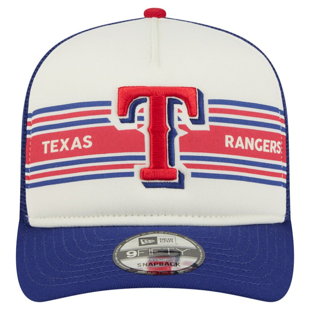 Texas Rangers New Era Banner A-Frame 9FIFTY Trucker Snapback Hat Online