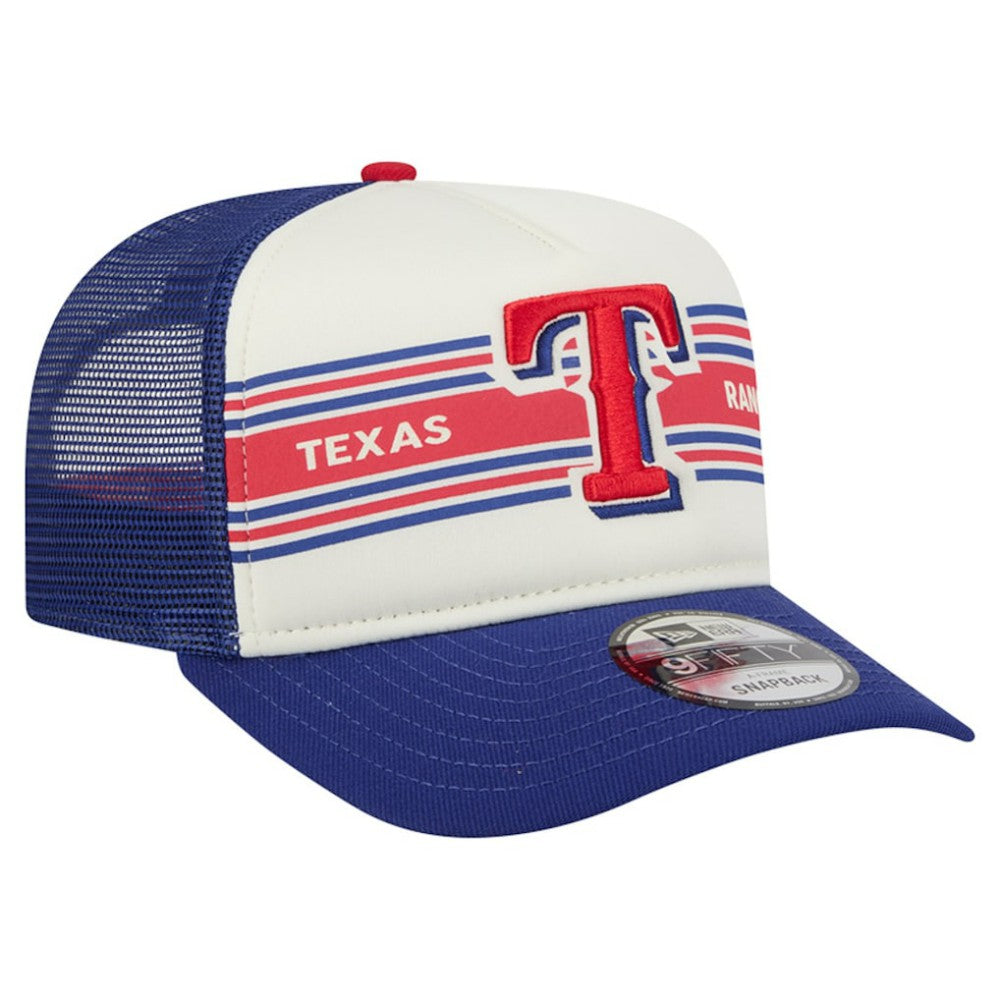 Texas Rangers New Era Banner A-Frame 9FIFTY Trucker Snapback Hat Online