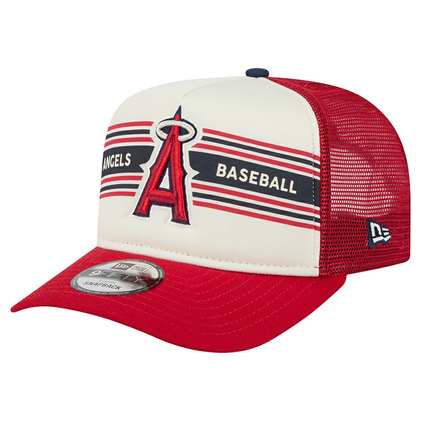 Los Angeles Angels New Era Banner A-Frame 9FIFTY Trucker Snapback Hat Discount