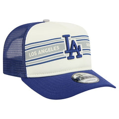 Los Angeles Dodgers New Era Banner A-Frame 9FIFTY Trucker Snapback Hat for sale