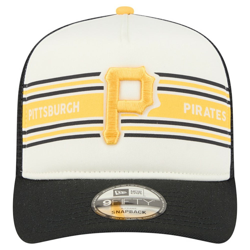 Pittsburgh Pirates New Era Banner A-Frame 9FIFTY Trucker Snapback Hat Discount