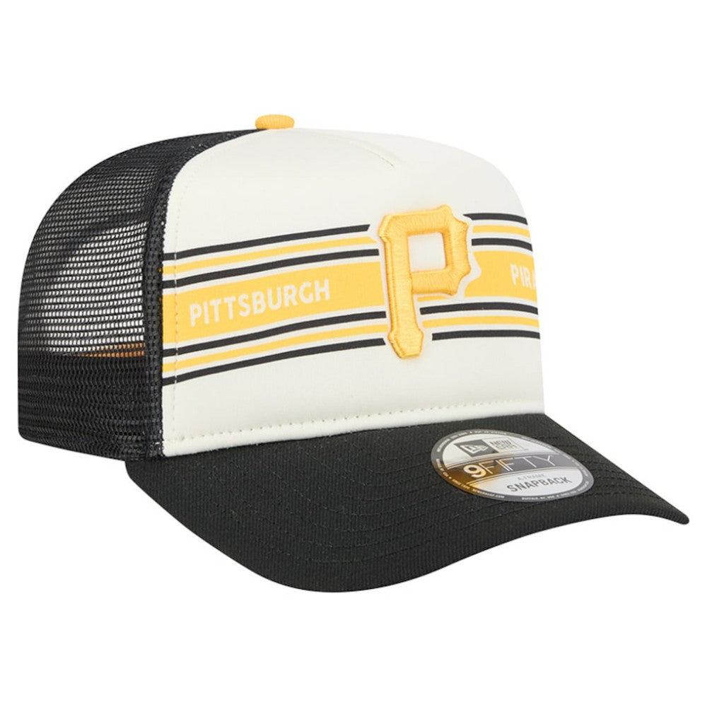 Pittsburgh Pirates New Era Banner A-Frame 9FIFTY Trucker Snapback Hat Discount
