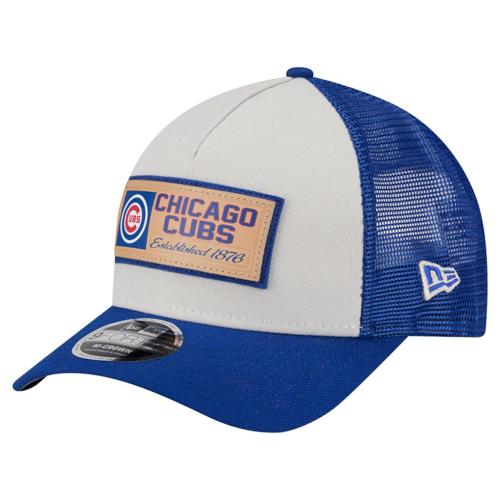 Chicago Cubs New Era Text A-Frame Trucker 9FORTY Hat Outlet