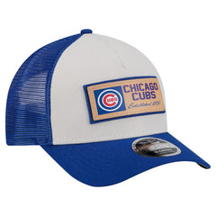 Chicago Cubs New Era Text A-Frame Trucker 9FORTY Hat Outlet