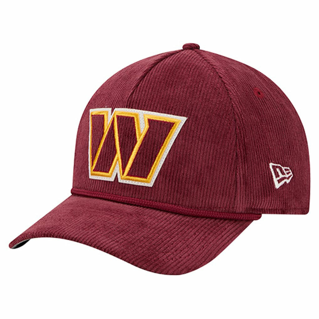 Washington Commanders New Era Cord Corduroy 9FORTY A-Frame Adjustable Hat - Burgundy - NFL