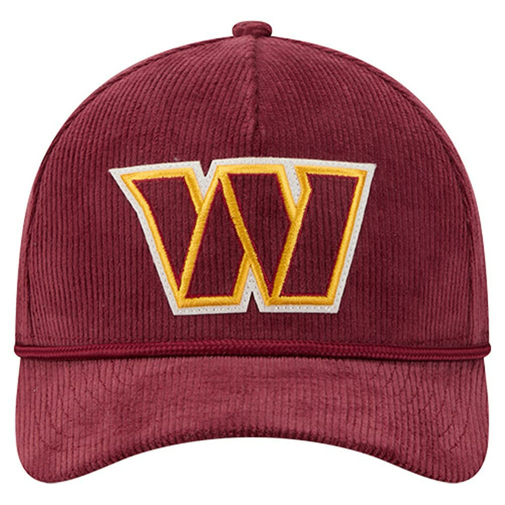 Washington Commanders New Era Cord Corduroy 9FORTY A-Frame Adjustable Hat - Burgundy - NFL
