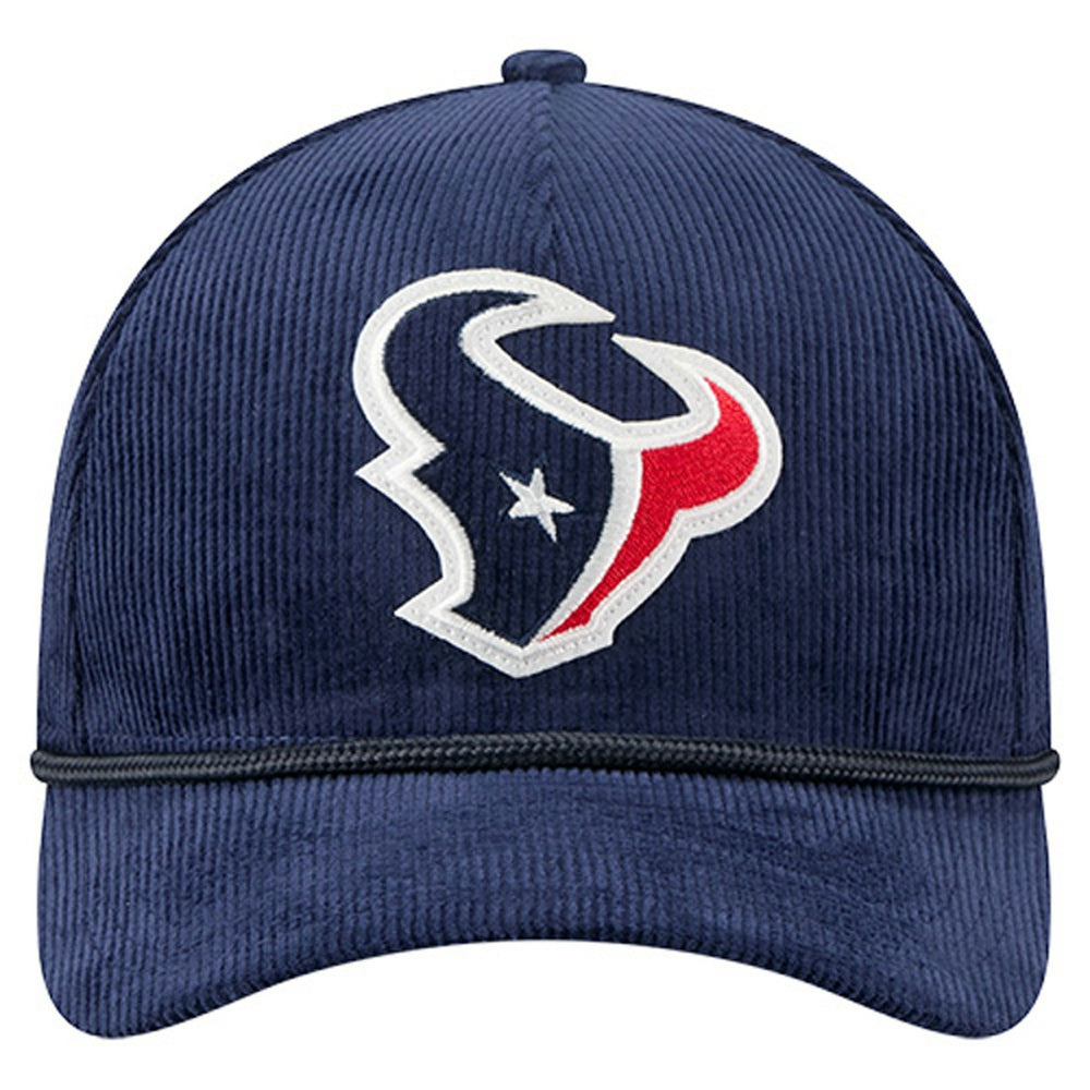 Houston Texans New Era Cord Corduroy 9FORTY A-Frame Adjustable Hat - Navy - NFL