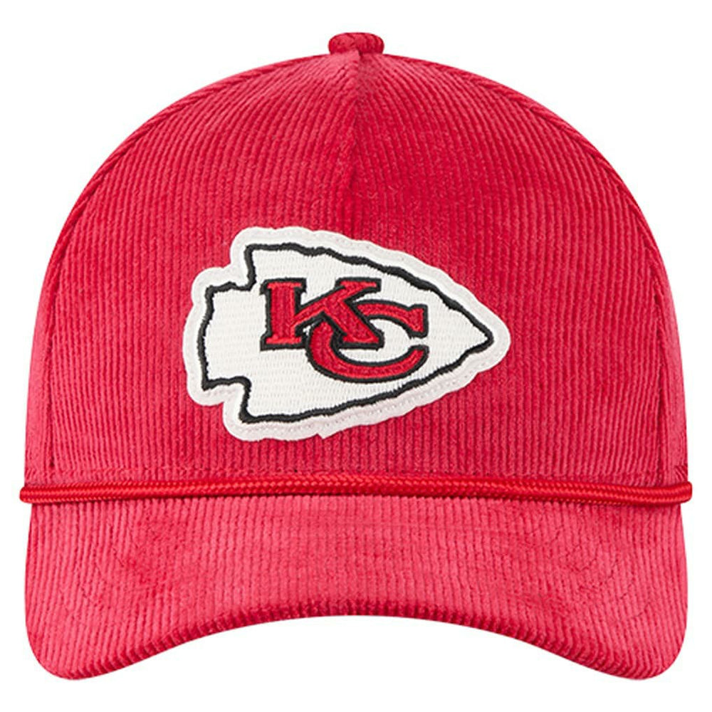 Kansas City Chiefs New Era Cord Corduroy 9FORTY A-Frame Adjustable Hat - Red - NFL
