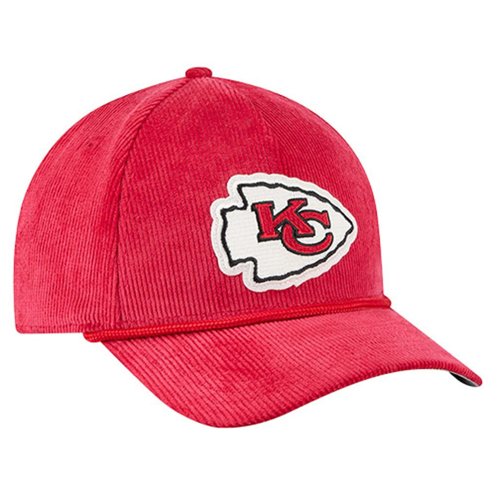 Kansas City Chiefs New Era Cord Corduroy 9FORTY A-Frame Adjustable Hat - Red - NFL