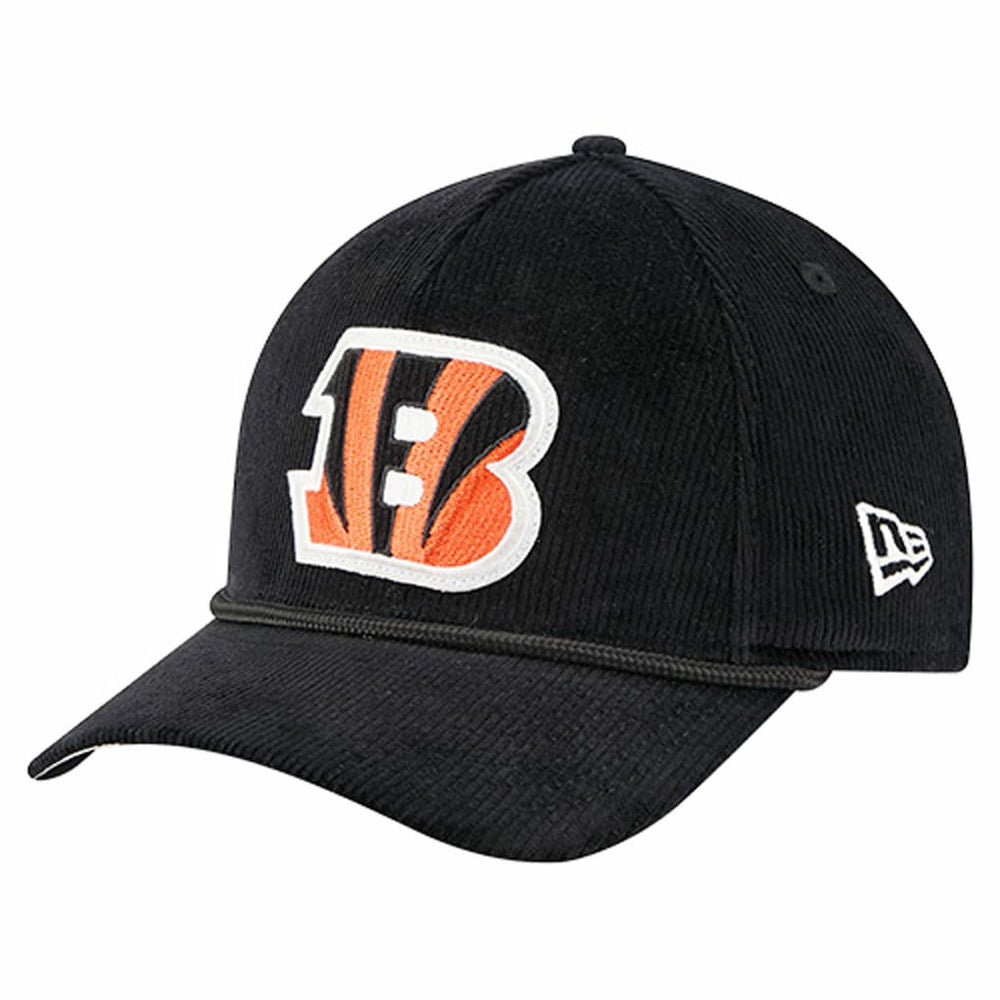 Cincinnati Bengals New Era Cord Corduroy 9FORTY A-Frame Adjustable Hat - Black - NFL