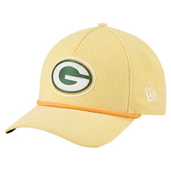 Green Bay Packers New Era Cord Corduroy 9FORTY A-Frame Adjustable Hat - Gold - NFL
