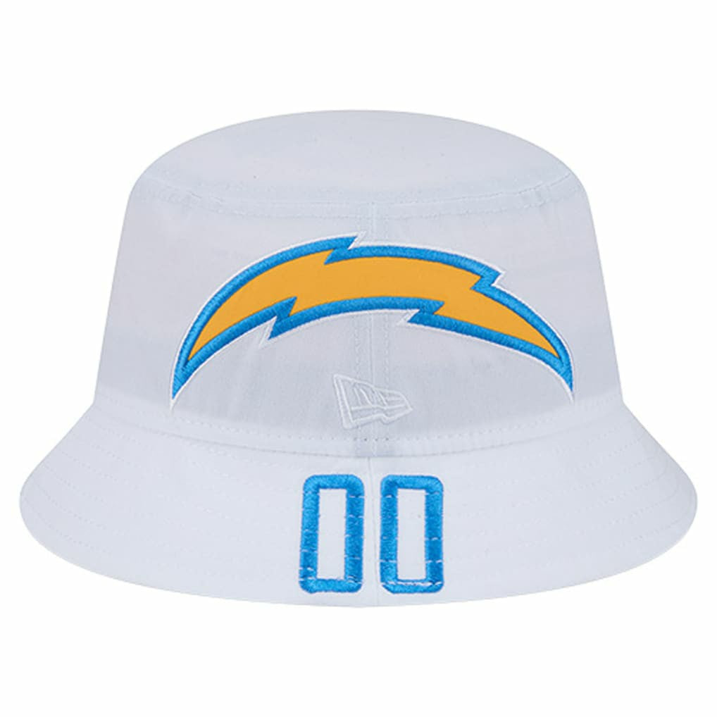 Los Angeles Chargers New Era Helmet Bucket Hat - White - NFL