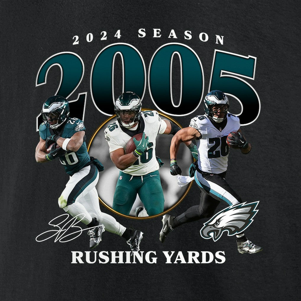 Saquon Barkley Philadelphia Eagles 2000 Yards T-Shirt - Black - NFL