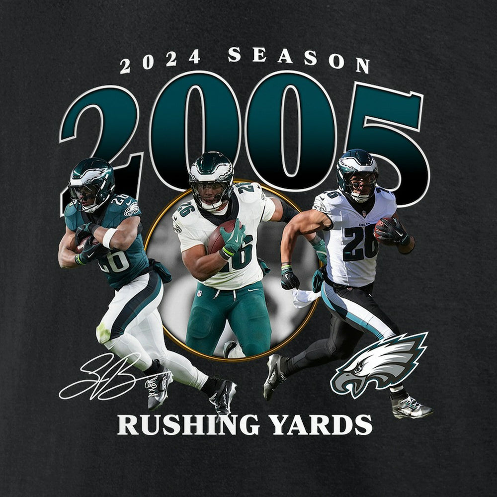 Saquon Barkley Philadelphia Eagles 2000 Yards T-Shirt - Black - NFL